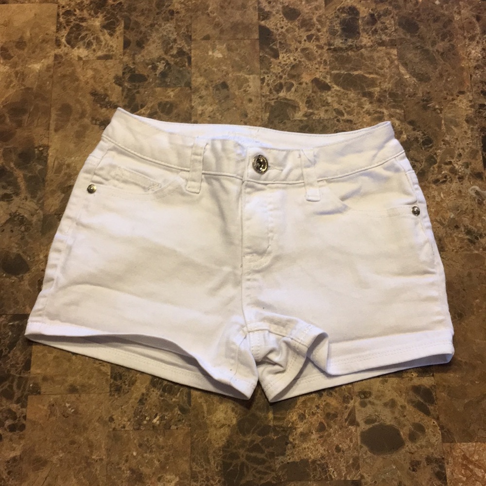 Girls white justice shorts size 12 slim
